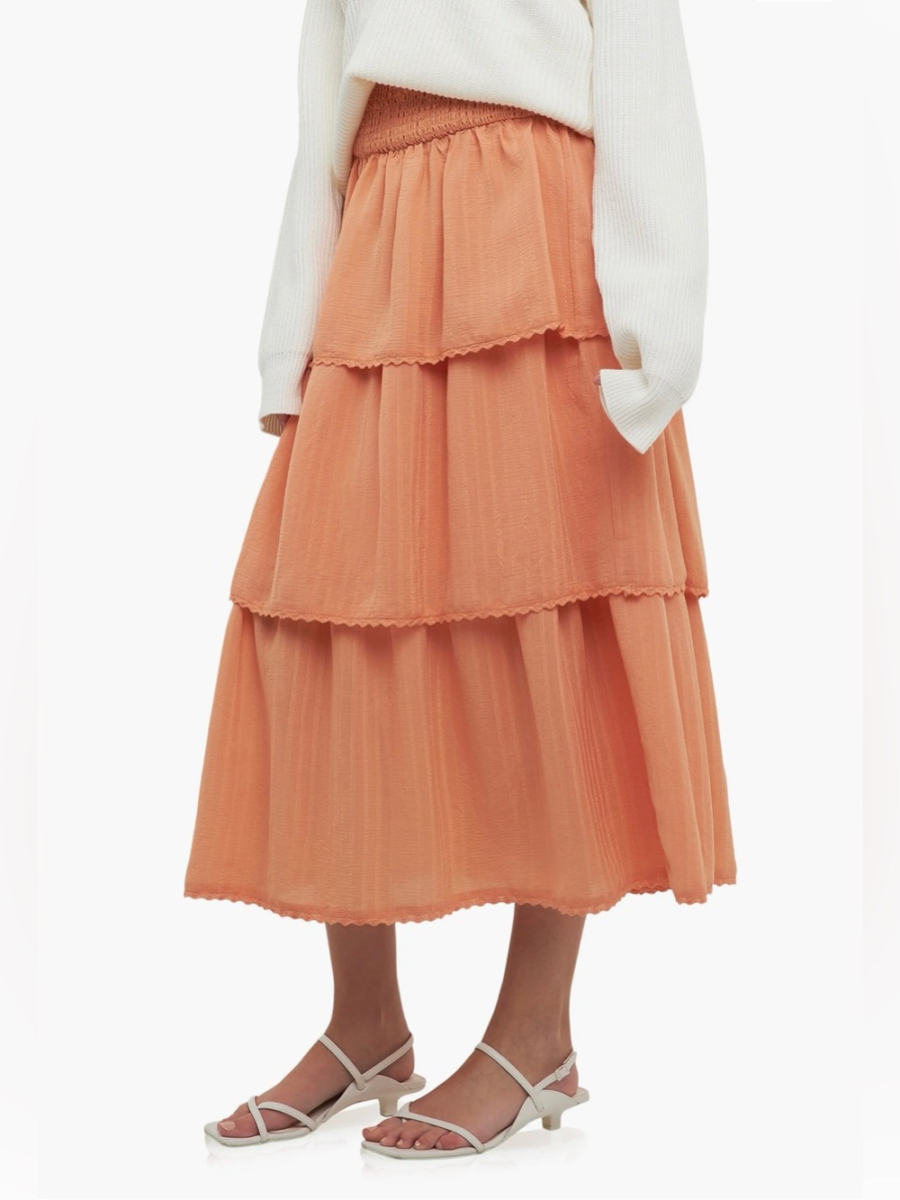 Free The Roses Smocked Skirt